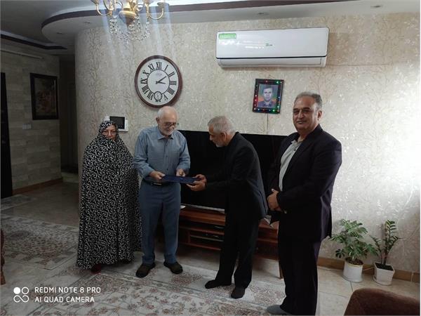 در راستای طرح سپاس و  تجلیل از خانواده معظم شهدا